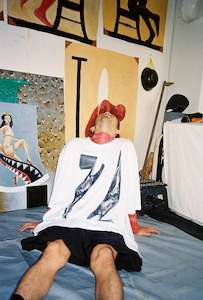 Kaboom Tee, White - Candle Shoe Print