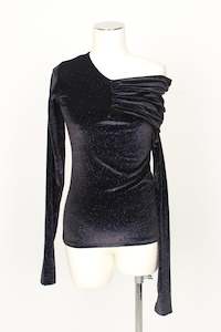 028a Kiss Makeup: SYNTHETICA TOP, NAVY SPARKLE - SIZE XS