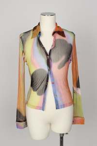 028a Kiss Makeup: NARCISSUS SILK MESH CARDIGAN - SIZE XS