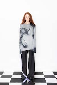 Basics: Drab Tee - Mysterious 20's Woman print