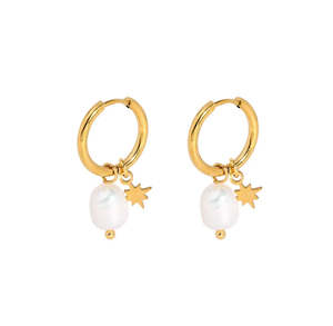 earings: Pearl Huggies
