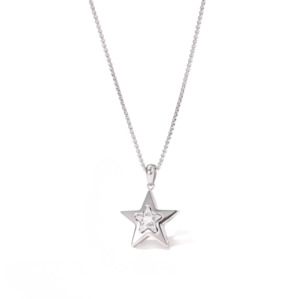 Necklaces: Olivia Star Necklace - Silver