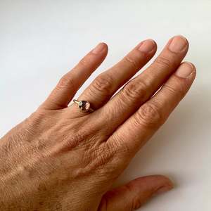 Faceted Sequin Ring in Amethyst and 18ct Gold