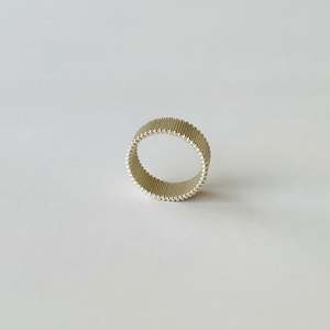 Wide Grosgrain Ring - Silver