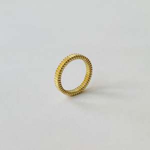 Ribbon Collection: Narrow Grosgrain Ring - Gold