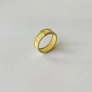 Ribbon Collection: Wrap Ribbon Ring - Gold