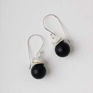 Onyx Jewellery Collection: Onyx Silver Flat Square Wave Earrings