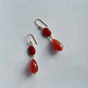 Gifts Under 250: Brazil Carnelian Pendant Earrings