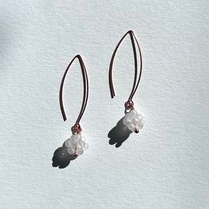Gifts Under 250: Quartz Cluster Rose Earrings