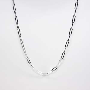 Paper Clip Sterling Silver Necklace