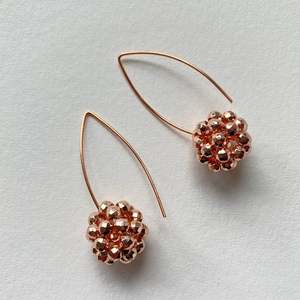 Rose Lace Ball Earrings