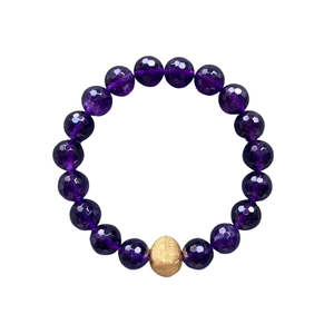 Amethyst Triangle Bracelet