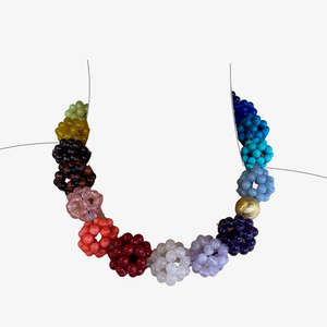 December Birthstone Turquoise: Spectrum Gemstone Necklace with Gold Magnetic Clasp