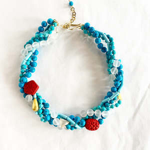 December Birthstone Turquoise: Blue Twist Necklace