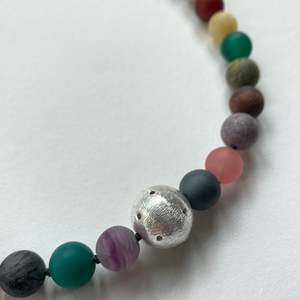 Sale: Gemstone and Silver Necklace