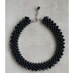 Sale: Onyx Diamond Necklace