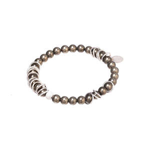 Silver Ring Bracelets: Silver Ring Bracelet - Pyrite