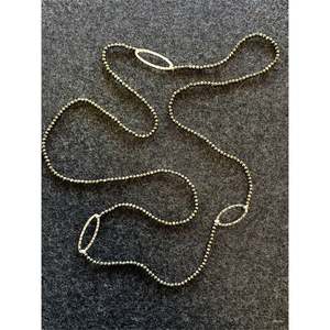 Sterling Silver Oval Link Pyrite Necklace