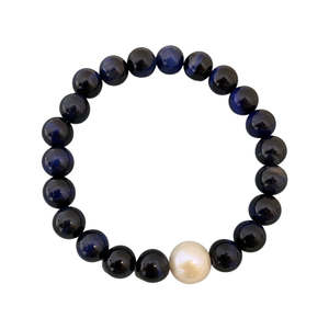 Serenity Pearl Bracelet  - Blue Tigers Eye
