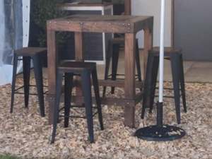 Products: Tolix Rustic Bar Stool - Johnson & Couzins Hire