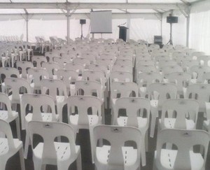 Products: White Resin Chair - Johnson & Couzins Hire