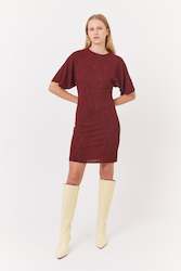 Drop 1 23: Waves Mini Dress | Chilled Red Plissé