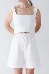 Shorts Skirts: Cirrus Shorts | White