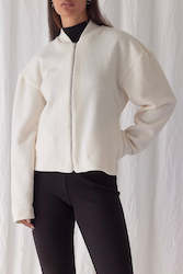 Voyager Bomber | Cream BouclÃ©