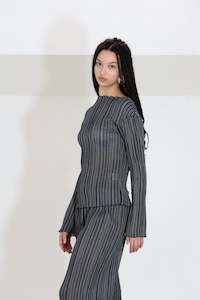 Delphine Top | Midnight Pleat