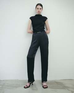 Flight Pants | Black Satin