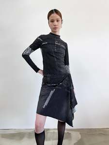 Dreamweave Skirt | Black Trompe L'oeil