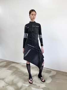Nightwarp Top | Black Trompe L'oeil