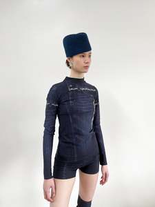 Nightwarp Top | Indigo Trompe L'oeil