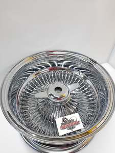 Wire Wheels: 14x7 100 spoke wire wheels