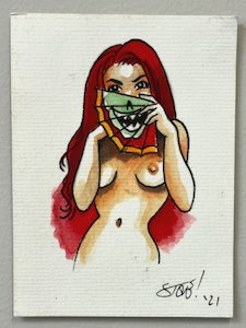 Fan Dance - original watercolour painting