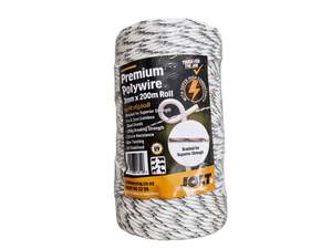 Premium Polywire - Braided 3mm 6 strand 200M roll