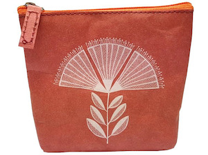 Kraft Paper Coin Purses: pohutukawa on red