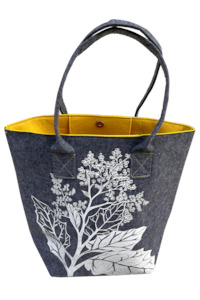 Ecofelt Collection: rangiora on grey / yellow