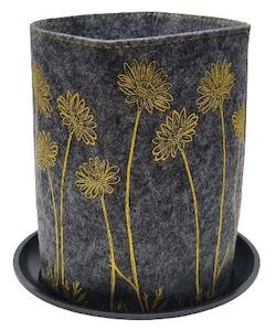 1 Gallon Ecofelt Growbag: marguerite daisy on grey nzjlfb35