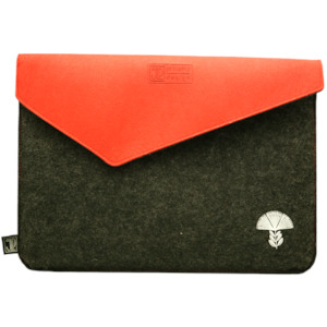 Felt Laptop Bags: pohutukawa grey & red