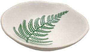 Ceramic Collections: green fern on white