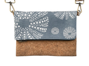 Ecofelt Crossbody Bags: kina on blue / dark grey