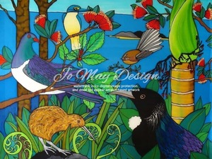 Products: Art Print New Zealand Native Birds 2054