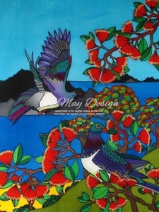 Art Print Kereru in Pohutukawa