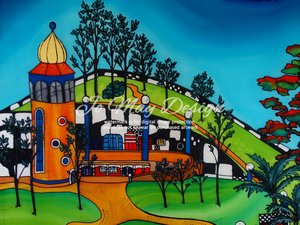 Products: Art Print Hundertwasser Art Centre, Whangarei 2102