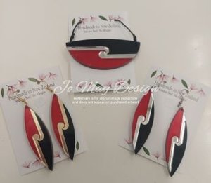 Products: Tino Rangatiratanga Earrings / Breastplate NZ Made