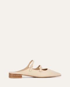 Ballet Dress: ADELE DRESS FLATS SAND LEATHER