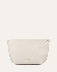 Clutches: BONITO POUCH BAG OFF WHITE LEATHER