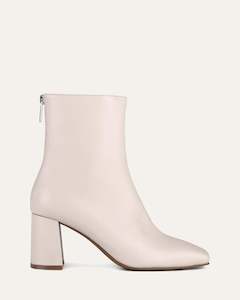 Mid Ankle Boots: NEVADA MID ANKLE BOOTS BONE LEATHER