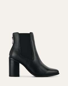 High Boots: LOVER HIGH ANKLE BOOTS BLACK LEATHER